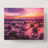 Beach Sunset Tropical Destination Hawaii Summer All In One Uitnodiging (Achterkant)