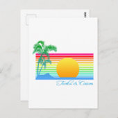 Beach Sunset Turks Caicos Briefkaart (Voorkant / Achterkant)