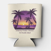  Beach Sunset Vacation lounger peach paars Blikjeskoeler (Voorkant)