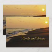 Beach Sunset Weddenschap Kaart (Voorkant / Achterkant)
