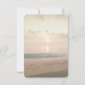 Beach Sunset Wedding, Plumeria Reception Kaart (Achterkant)