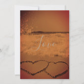 Beach Sunset Wedding Vows Renewal Kaart (Achterkant)