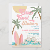 Beach Surf 1st Birthday Invitation (Devant)