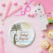 Beach Surf Baby shower Papieren Bordje (Feest)