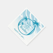 Beach Surf Palm Logo | blauw Servetten (Hoek)