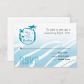 Beach Surf Palm Logo RSVP | blauw (Voorkant / Achterkant)