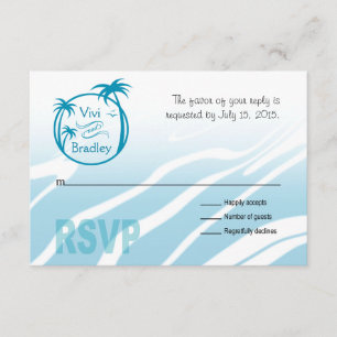 Beach Surf Palm Logo RSVP blauw Kaartje