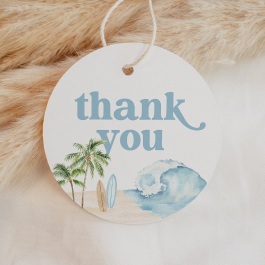 Beach Surf verjaardagsgunst tag Bedankjes Labels