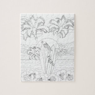 Beach Surfboards Adult kleurpuzzel Legpuzzel