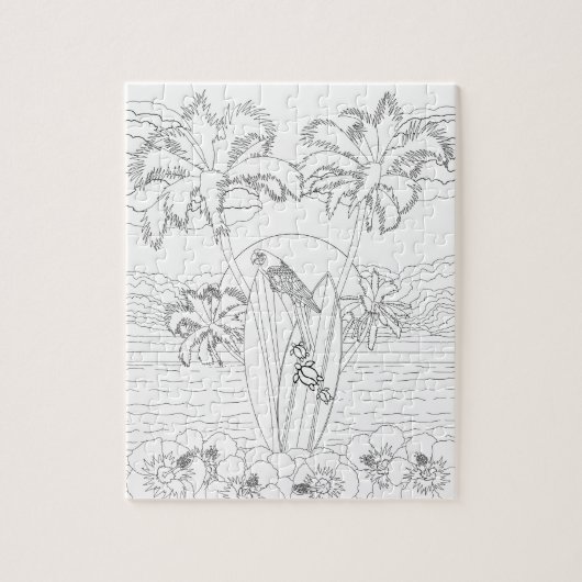 Beach Surfboards Adult kleurpuzzel Legpuzzel (Verticaal)