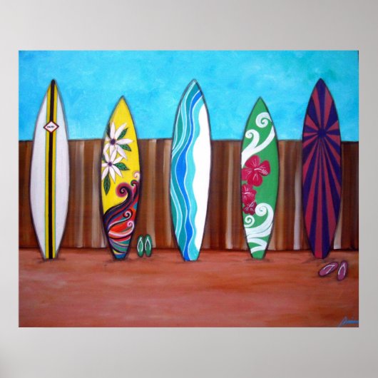 BEACH SURFBOARDS POSTERS (Voorkant)