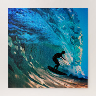 Beach Surfing Big Wave Ride Legpuzzel