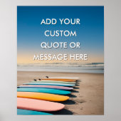 Beach Surfing-Create Your Own Motivational  Poster (Voorkant)