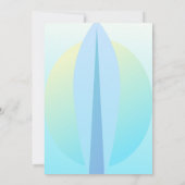 "Beach Surfparty Ombre Blue" Kaart (Achterkant)