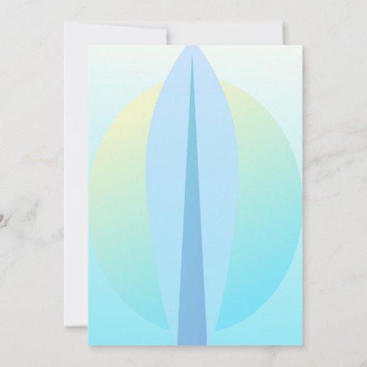 "Beach Surfparty Ombre Blue" Kaart (Achterkant)