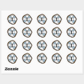 Beach Surven eerste verjaardag Ronde Sticker (Vel)