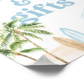 Beach Surven Verjaardag Boeken en Geschenken Teken Poster (Hoek)