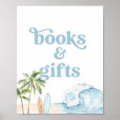 Beach Surven Verjaardag Boeken en Geschenken Teken Poster (Voorkant)