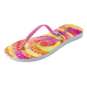 Beach Teenslipper Geel, Roze, Oranje Teenslippers (Schuin)
