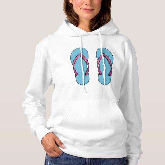 Beach Teenslippers Hoodie (Voorkant)