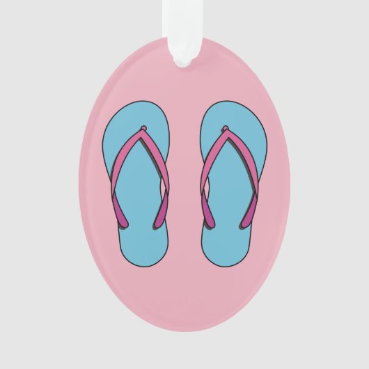 Beach Teenslippers Ornament (voorkant)