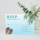 Beach Teenslippers RSVP Kaartje (Staand voorkant)