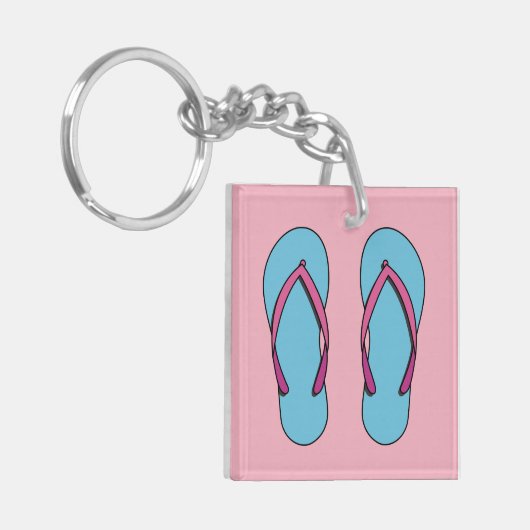 Beach Teenslippers Sleutelhanger (Voorkant Links)