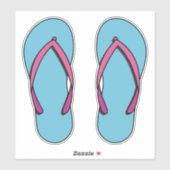 Beach Teenslippers Sticker (Vel)