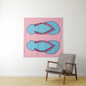 Beach Teenslippers Wandkleed (In Situ (horizontaal))