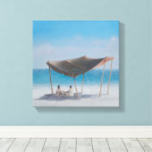 Beach Tent 2012 2 Canvas Afdruk (Insitu (Houten vloer))