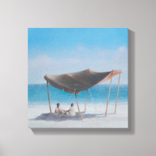 Beach Tent 2012 2 Canvas Afdruk (Voorkant)