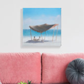 Beach Tent 2012 2 Canvas Afdruk (Insitu (Woonkamer))