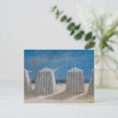 Beach Tents Brittany 2012 Briefkaart (Staand voorkant)