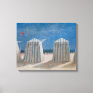 Beach Tents Brittany 2012 Canvas Afdruk