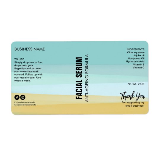 Beach THALIST Dropper Ftle Serum Labels (Voorkant)
