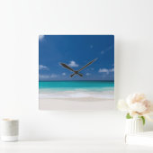 Beach Thapy Gifts Large Square Wall klok (Huis)