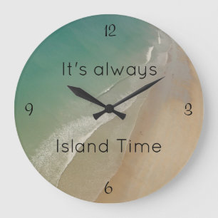 Beach Thees, Island Time Clock Grote Klok