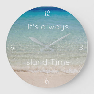 Beach Thees, Island Time Clock Grote Klok