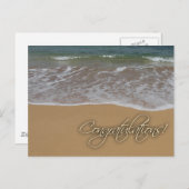 Beach thema gefeliciteerd briefkaart (Voorkant / Achterkant)