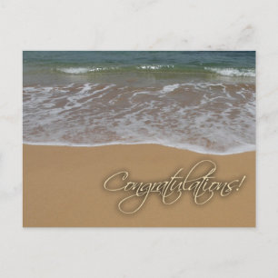 Beach thema gefeliciteerd briefkaart