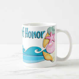 Beach thema Maid of Honor gift koffie mok, cup Koffiemok