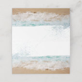 Beach Theme Blank Table Name Card (Buitenkant ongevouwen)
