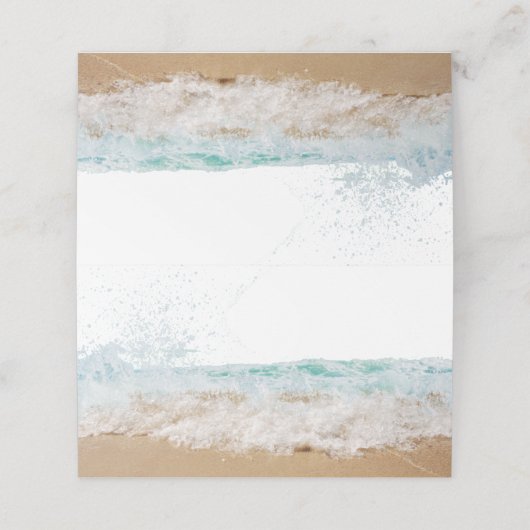 Beach Theme Blank Table Name Card (Buitenkant ongevouwen)
