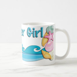 Beach Theme Bloemenmeisje Gift Coffee mok, Cup Koffiemok