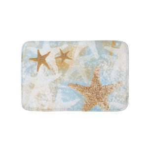 Beach Theme Coasta Starfish Print Badmat