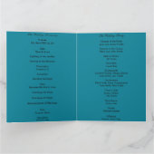 Beach Theme Dolphin Wedding Programme Kaart (Binnen)