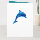 Beach Theme Dolphin Wedding Programme Kaart (Achterkant)