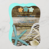 BEACH THEME INVITATIE KAART (Voorkant / Achterkant)