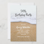 Beach Theme jongens Verjaardagsfeestuitnodiging Kaart (Voorkant)