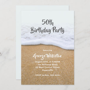 Beach Theme jongens Verjaardagsfeestuitnodiging Kaart